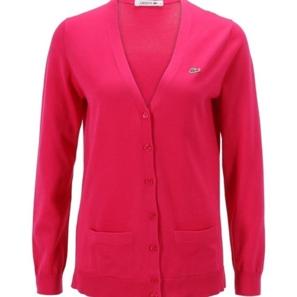 ⭐️lacoste Button Down Sweater⭐️ - Picture 1 of 11